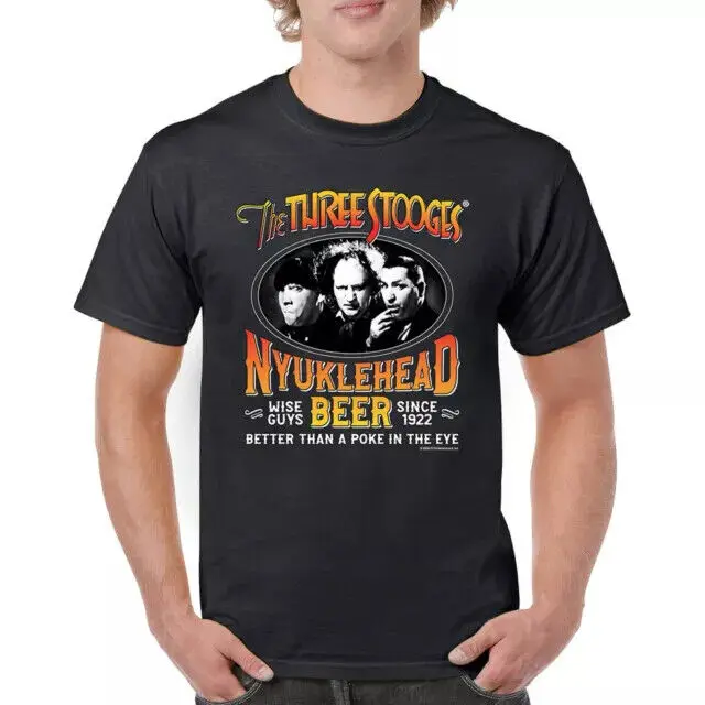 Футболка The Three Stooges Nyuklehead Beer 3 мужская футболка Curly Moe Larry Shemp