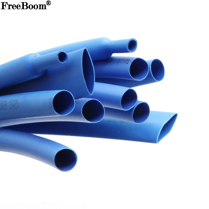 

1 ~ 10 м термоусадочная трубка 2:1, синяя, диаметр 0,6 мм ~ 80 мм, трубка, рукав «сделай сам», ремонт проводов, защита кабеля