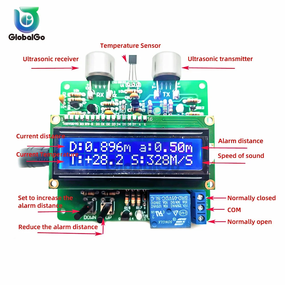51 одночиповый Ультразвуковой дальномер с температурной компенсацией и