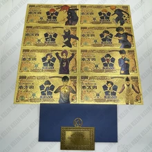 Drop shipping Kelin We Have More Manga Cards 8 Designs Blue Lock Japanese Classic Anime Gold Banknote for Collection