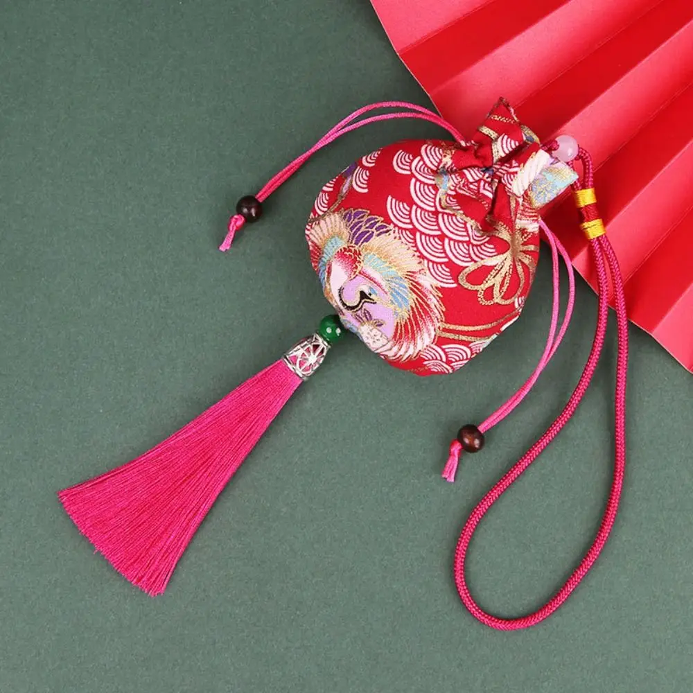 

Тканевый саше с принтом для заполненных ароматных трав, небольшой мешочек с кисточками, небольшой мешочек для хранения ювелирных изделий, подвесной автомобильный кулон