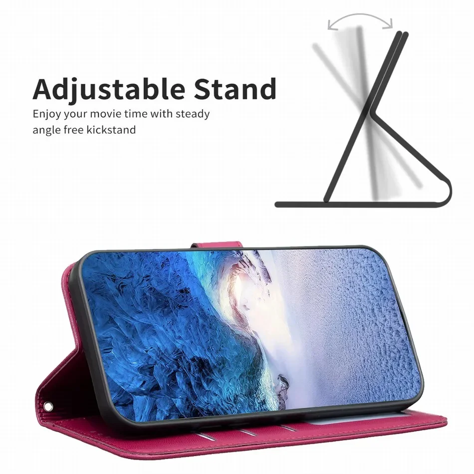 Кожаный чехол с изображением четырехлистного клевера для Nokia G11 G21 G22 G42 G310 C12 C22 C32