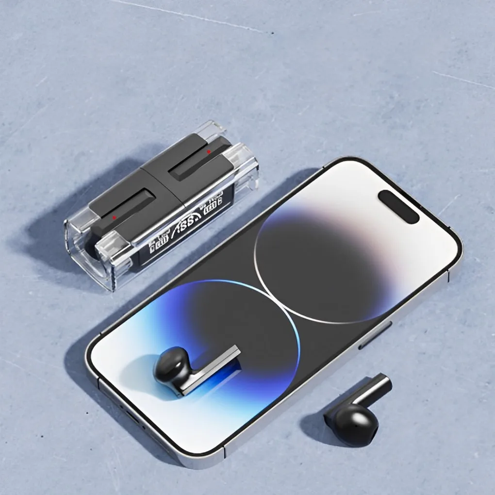 

Прямоугольные беспроводные наушники, Bluetooth-совместимые, гарнитура с громкой связью, наушники с низкой задержкой, музыкальная гарнитура с зарядным устройством