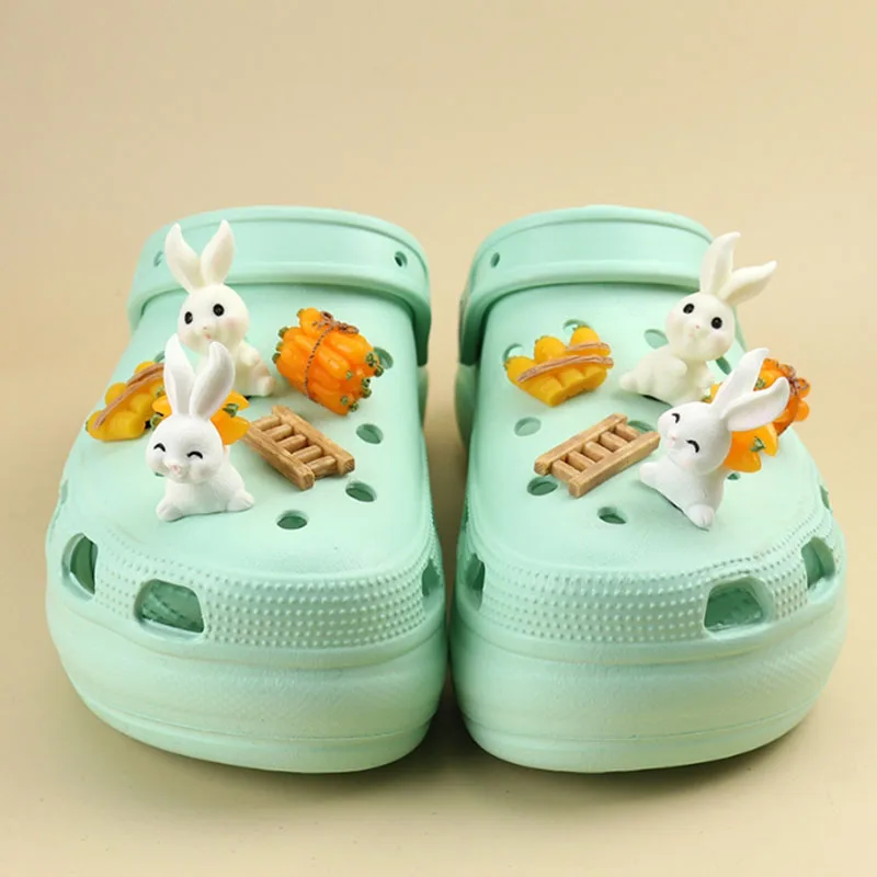 Подвески для обуви с милым кроликом и парковым отверстием сделай сам 3D