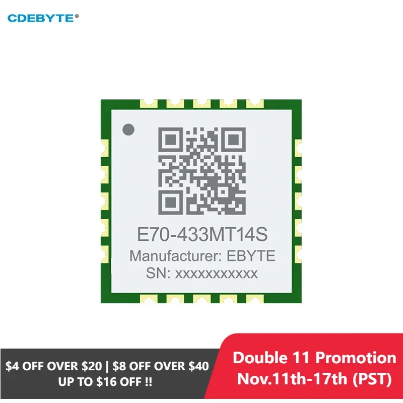 

CC1310 модуль SoC 433MHz CDEBYTE E70-433MT14S Сверхмаленький Размер низкое энергопотребление поддержка Modbus Air Wake-up RSSI Stamp Hole