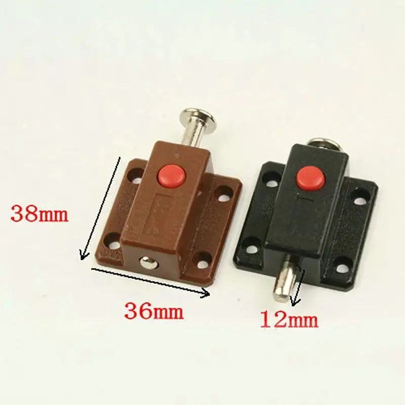 Кнопка для оконного шкафа, пластиковая пружинная нагрузка, автоматические дверные защелки, замок для деревянного шкафа, дверей гардероба, ворот pasador