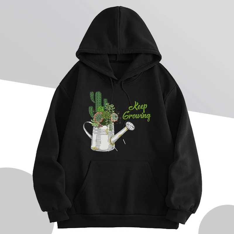 

Autumn/Winter2023 New Fashion Long Sleeve Printed Hoodies Front Pocket Inside Fleece Pullover Sweater Sweatshirts Hip Hop Unisex