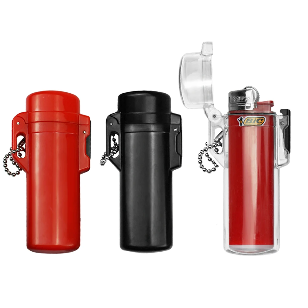 

Waterproof Lighter Case Kerosene Oil Lighter Plastic Transparent Sleeve Outdoor Portable Explosion-Proof J3 Box For Men's Gadget