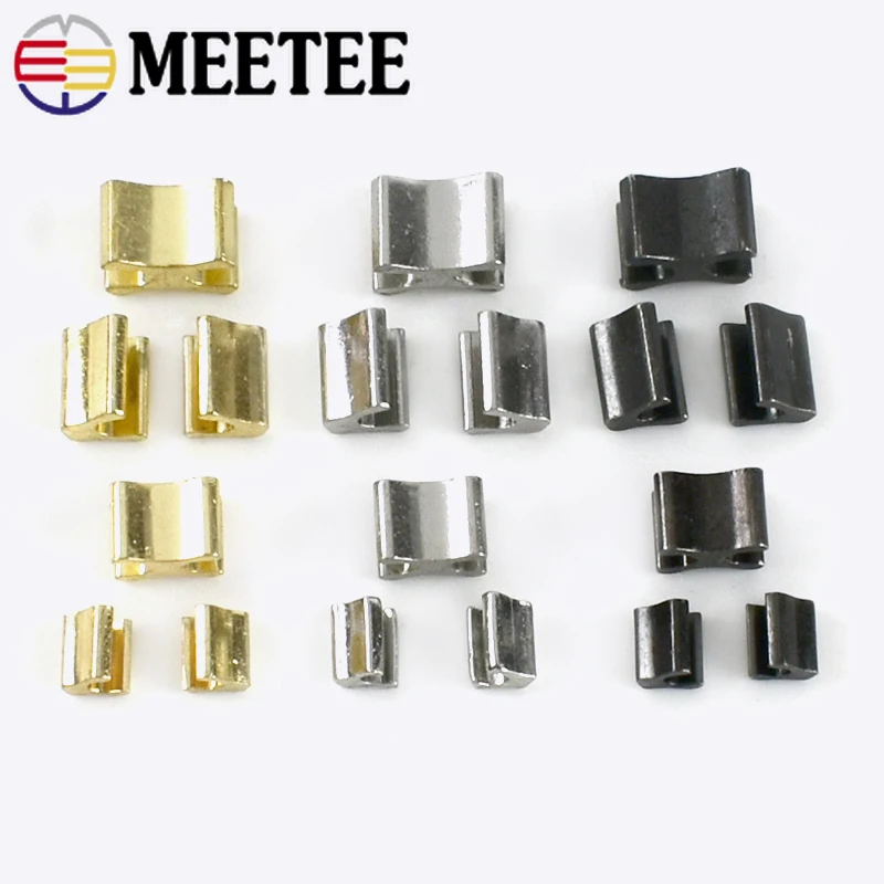 50pcs Meetee 3# 5# Brass Zippers U Stopper Non-slip for Metal Zipper Repair kit DIY Accessories Sewing Zip Tailor Tools |