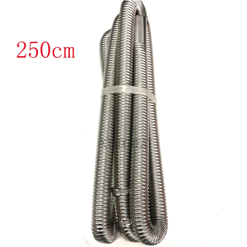 Длина 250 см, 2 кВт, 5 кВт, 8 кВт, дизельный воздушный стояночный обогреватель, выхлопная труба из нержавеющей стали для грузовика, фургона, каравана