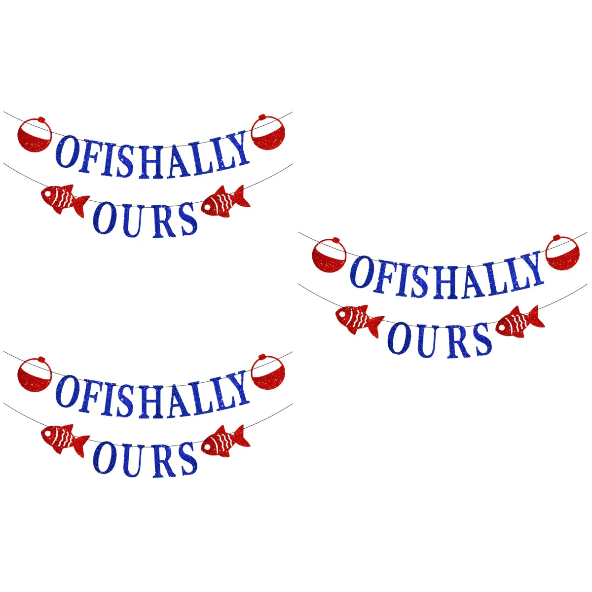 

3 Sets of Themed Party Decor Hanging Banner Decorations Party Supply