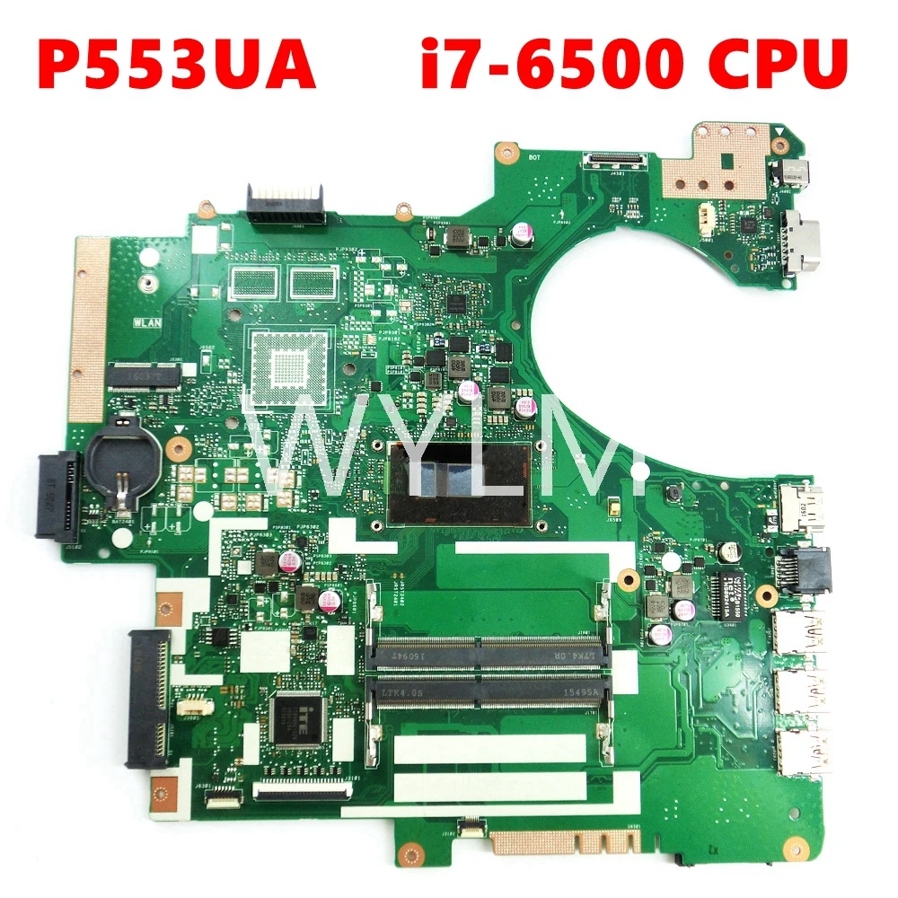 

Материнская плата P553UA I7-6700CPU REV2.0 для ASUS P553UJ PRO553U PRO553UJ P553U P2540U P2540UQ P2540UV, протестированная Материнская плата ноутбука, ОК