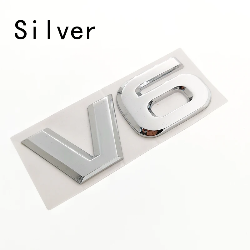 

3D Металлический Сплав V6 Логотип Двигателя, Автомобильный Стайлинг, Эмблема, Клейкая Наклейка На Заднее Сиденье, Крыло, Кузов