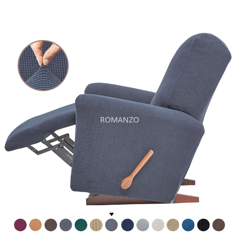 

All-Inclusive Elastic Recliner Sofa Cover Solid Color Fleece Sofa Cushion Cover Four Seasons Universal Recliner Cover