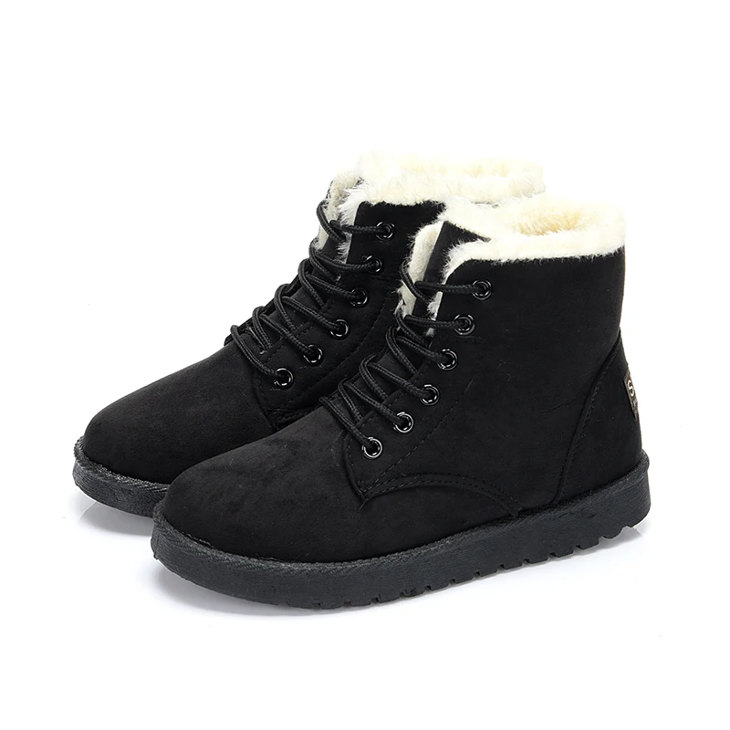 Women Snow Boots Plush Warm Ankle Boots Winter Cotton Shoes Waterproof Boots Outdoor Snow Shoes Female Shoes Booties Botas Mujer