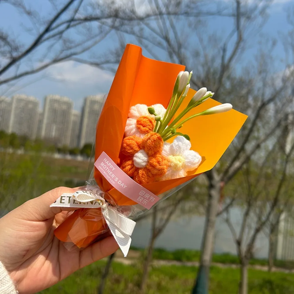 Вязаные мини-букеты цветов, 1 шт. наталья юрьевна киселева интерьерные букеты мхобби клуб киселева