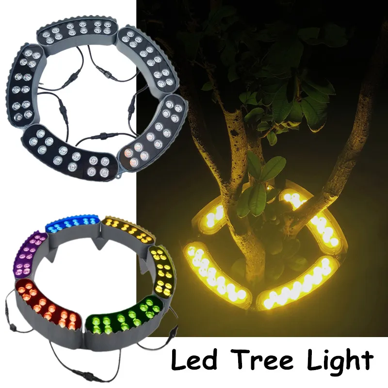 Tree Hugger Light Waterproof Tree Lamp Plug-in Ground Light Outdoor Hoop Warm Lights Ring Hugging Column Light Landscape Lights