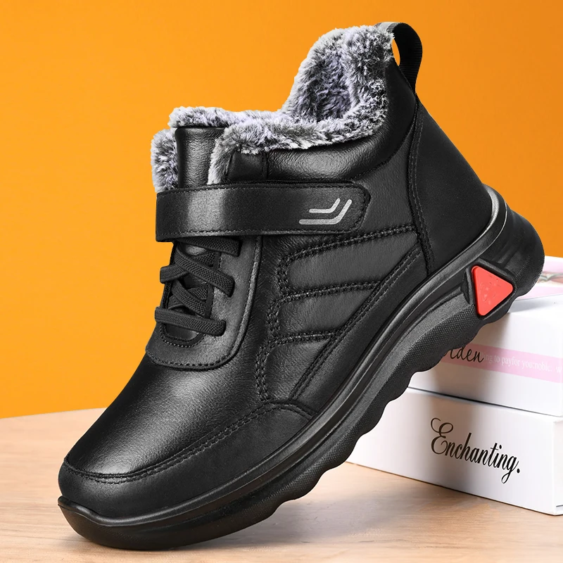 

Winter Men's Boots Snow Plush Warm Men's Snow Boots Waterproof Men's Ankle Boots Soft Outdoor Men's Shoes