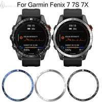 metal styling bezel ring for garmin fenix 7 7s 7x smart watch case sport adhesive case for fenix 7x bumper ring stainless cover