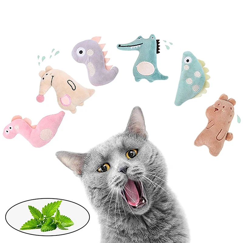 

6 Pcs Cat Toy Mini Cat Grinding Catnip Toys Funny Plush Cat Teeth Toys Pet Kitten Chewing Toy Claws Thumb Bite Pet Supply