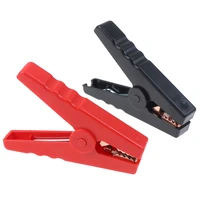 2pcs large 100a crocodile alligator clips car battery chargers insulated clamp grocery tongs for the house tools