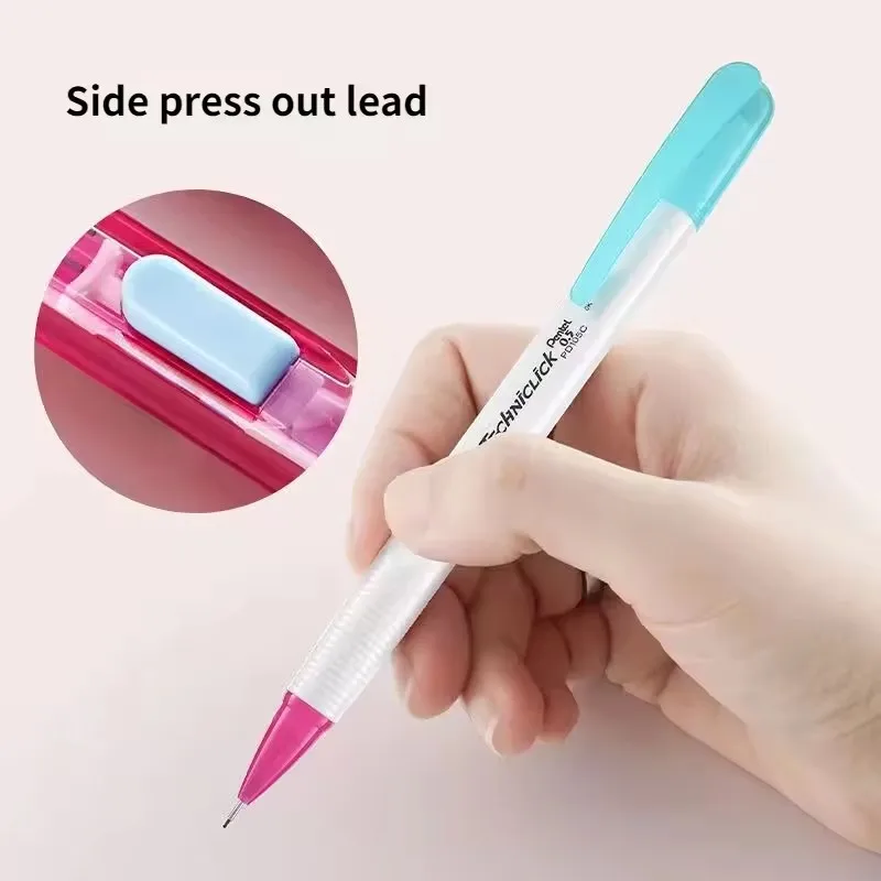 Фото 1 шт., японский механический карандаш Pentel PD105T, студенческий автоматический карандаш, боковой пресс, 0,5 мм, противоскользящий держатель для ручек, школьные канцелярские принадлежности №5