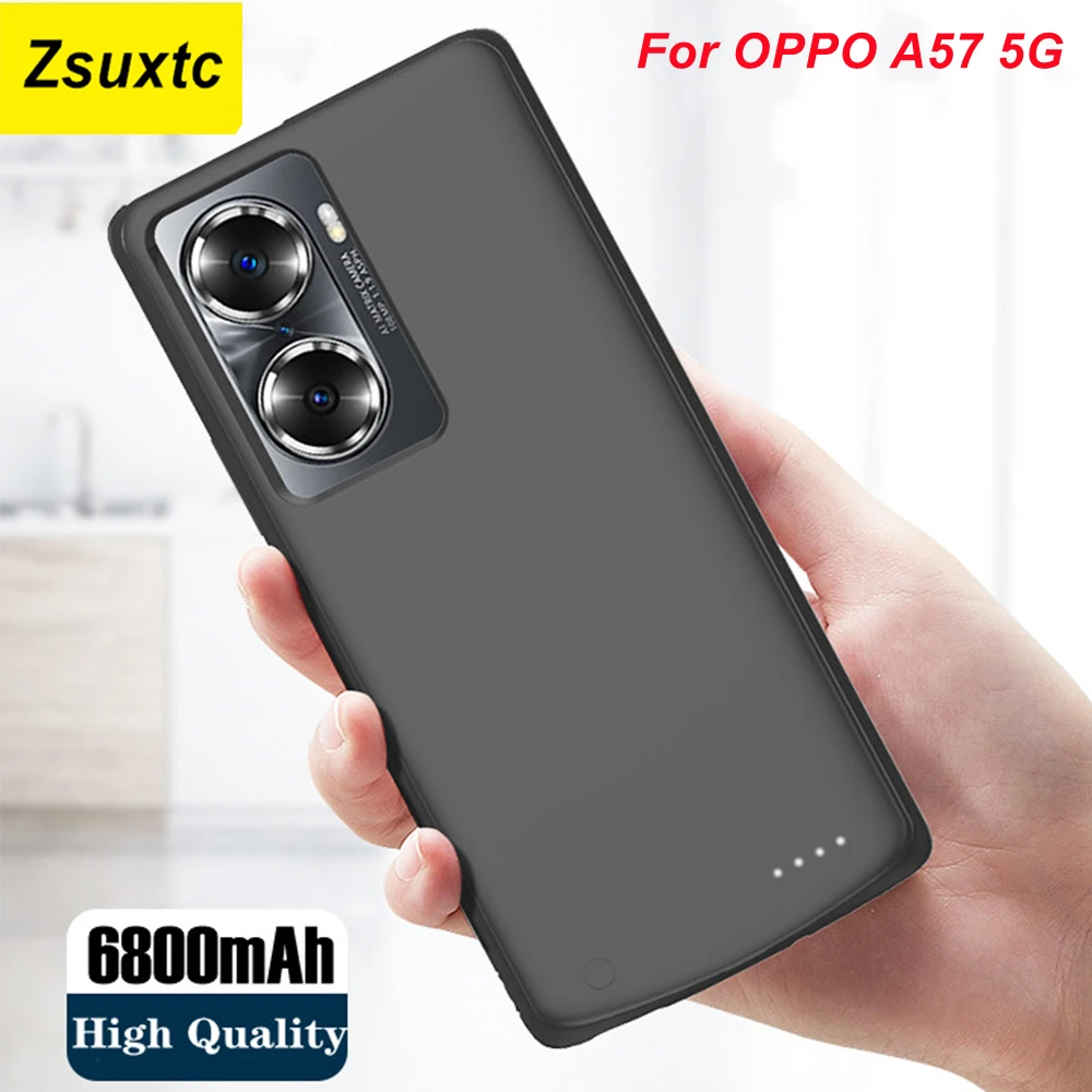 

6800Mah Power Case For OPPO A57 5G Battery Charger Case A57 Phone Bag Cover Power Bank For OPPO A57 5G Battery Case