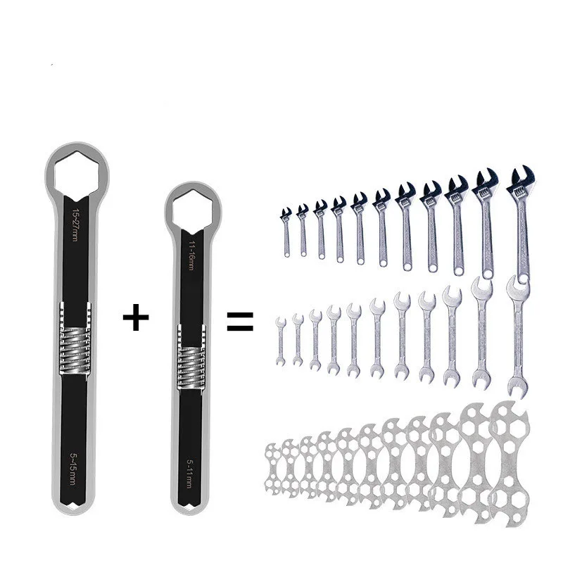 

K40 Multifunctional Rotate Adjustable Torx Wrench Dual Head Purpose New Labor Saving Hex Nuts Wrench Tool