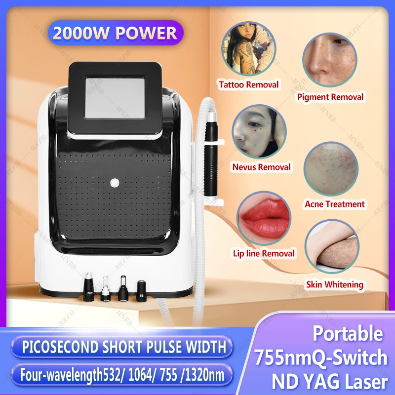 

Free Shipping Q Switch Nd Yag Tattoo Removal&Skin Rejuvenation Black Face Doll Machine/1320nm 1064nm 532nm 755nm Laser