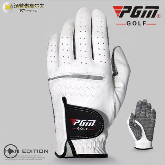 

Golf sheepskin leather men's gloves breathable single left and right hand