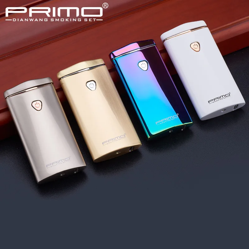 

PRIMO Smart Chip Touch Induction Ignition Double Arc USB Lighter Outdoor Metal Windproof Pulse Plasma Lighter Men's Gift