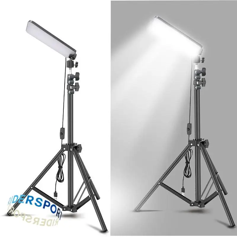 

Portable Camping Light LED Selfie Light Adjustable Telescop Lamp Photography Light with Tripod Stand for Outdoor Picnic Barbecue