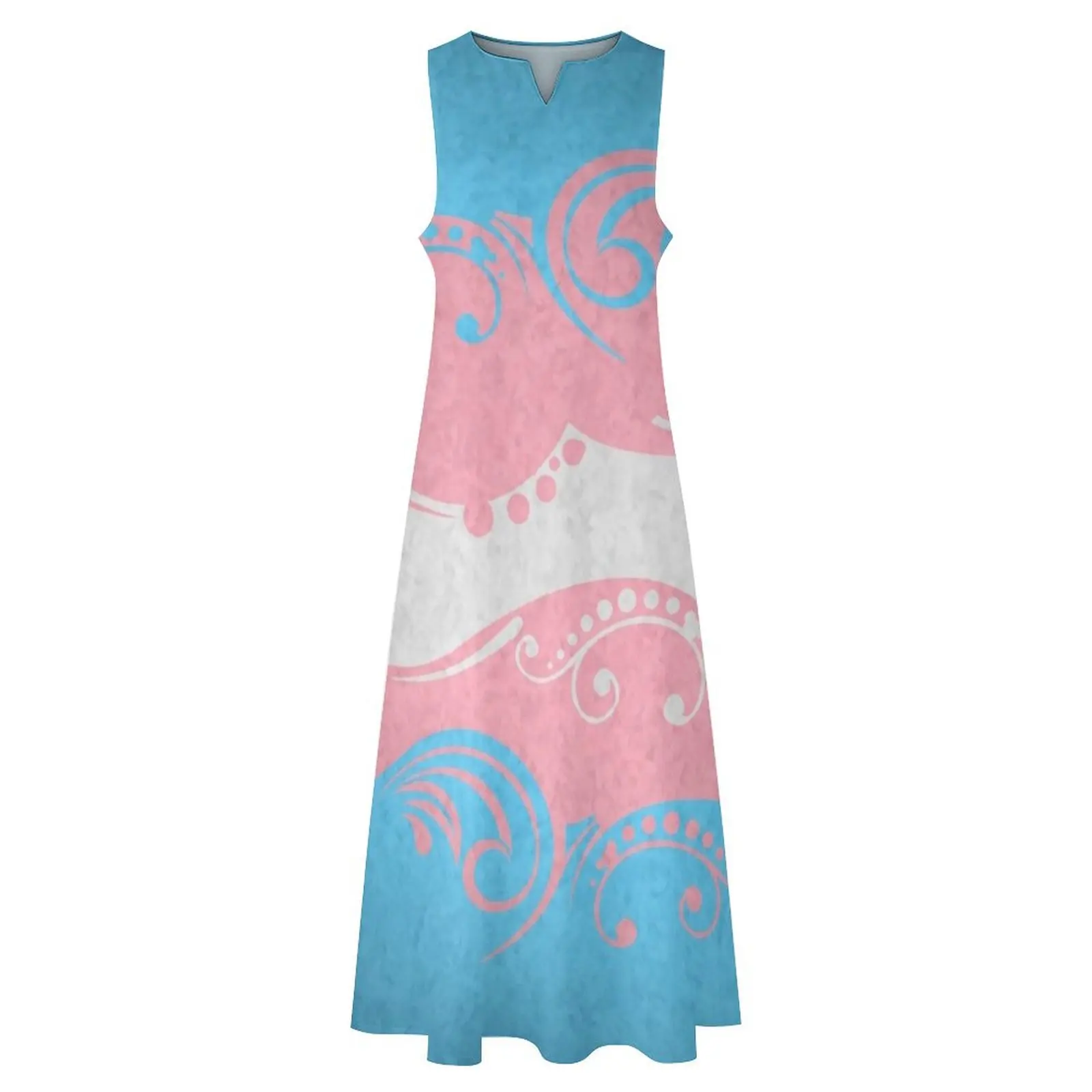 Необычное длинное платье с ворсом и флагом гордости трансгендеров женская юбка