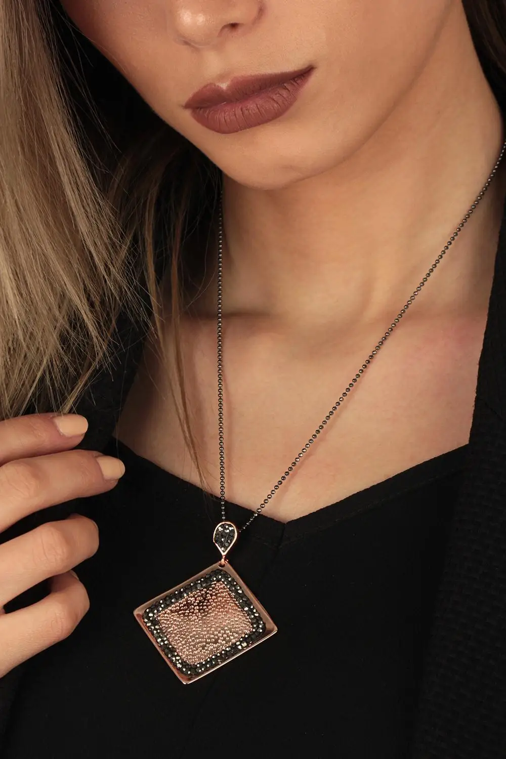 

Natural stone Women Zinc Alloy Necklace Z121Ar373