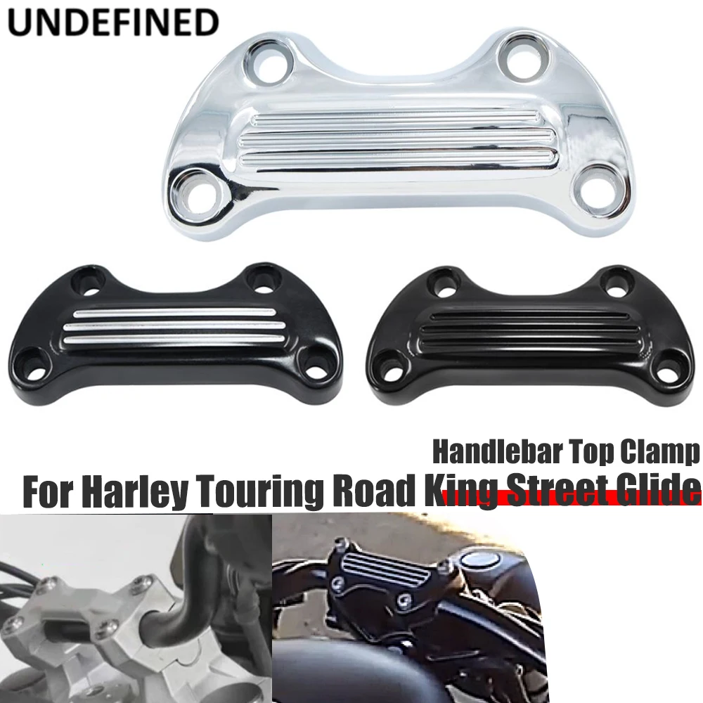 

Motorcycle Handlebar Risers Top Clamp Bar CNC Riser Mount Cover for Harley Touring Road King Street Glide Dyna Fat Boy 1974-2017