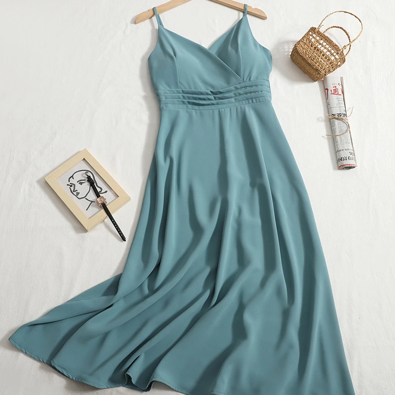 

Women Elegant high waist Cross V neck black dress Summer Sexy A-Line Sleeveless Dress Korean Party long dress female vestidos