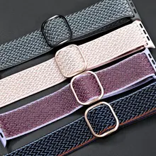 Nylon loop for apple watch band 44mm 40mm 45mm iwatch band 42mm 38mm smartwatch bracelet correa iwatch 7 6 se 5 4 3 2 41mm strap