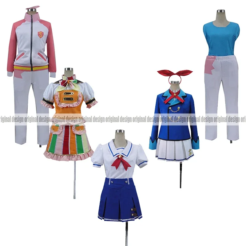 Aikatsu! Idol Activity Ichigo Hoshimiya Aoi Kiriya Otome Arisugawa Clothing Cosplay Costume Customized Accepted