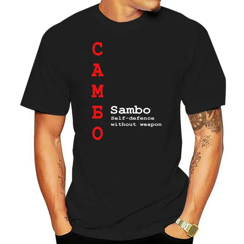 

Fashion Hot sale 100% cotton Sambo CAMBO Russian/English kung fu sweat proof polyester workout t-shirt Tee shirt