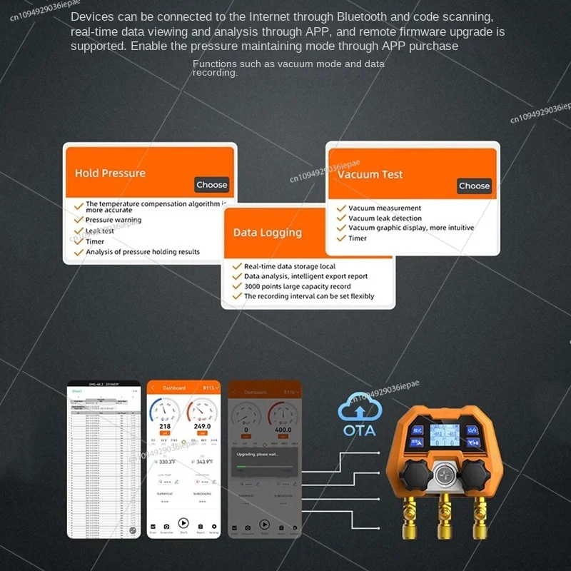 Английский интерфейс DMG-4B цифровой дисплей двойной измерительный клапан