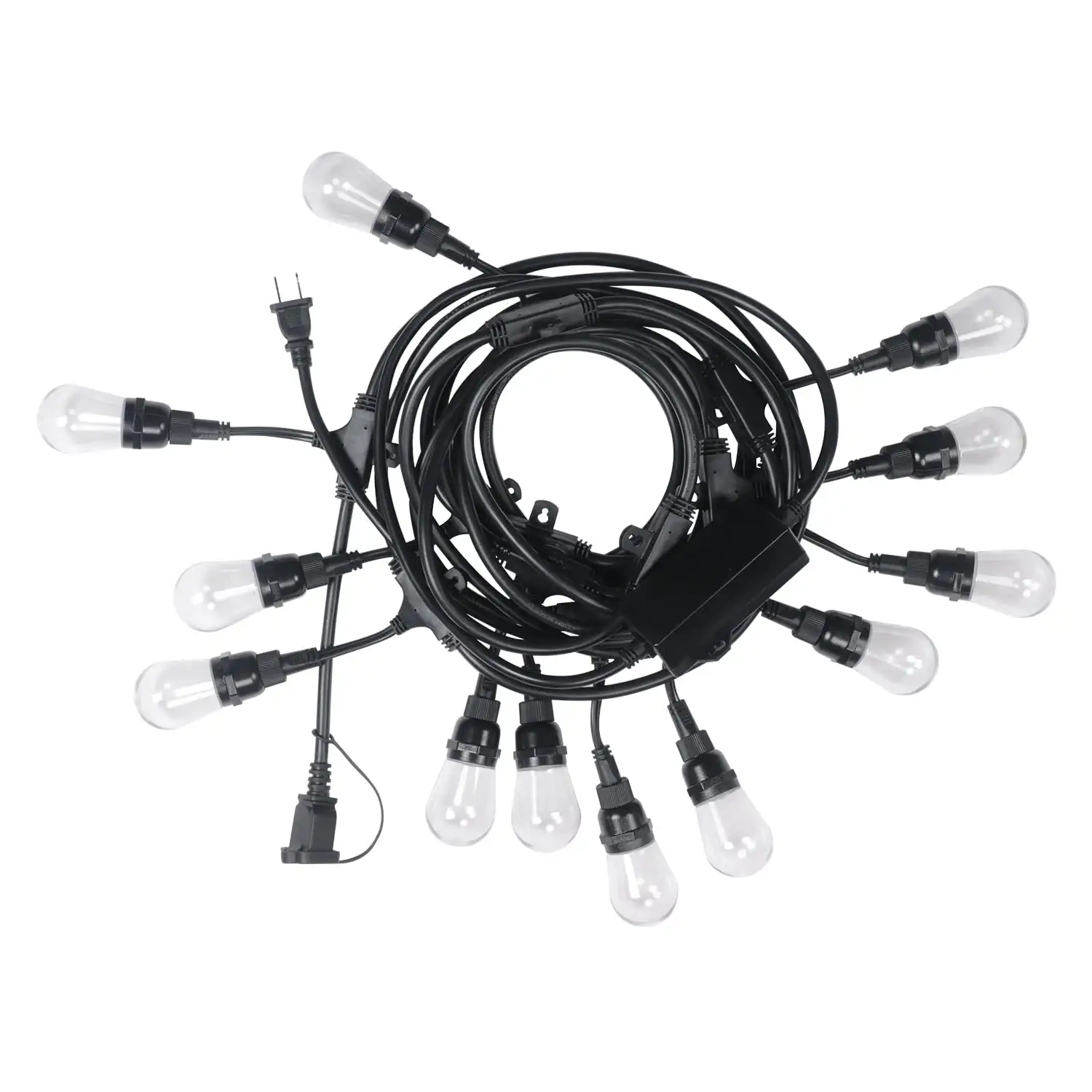 

36 Ft. String Light with Bluetooth Speaker, 18 Acrylic Filament Bulbs