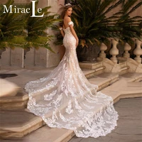 modern slim mermaid lace open back wedding gowns for bride sweetheart off shoulder sleeve bride wedding dresses court train 2022