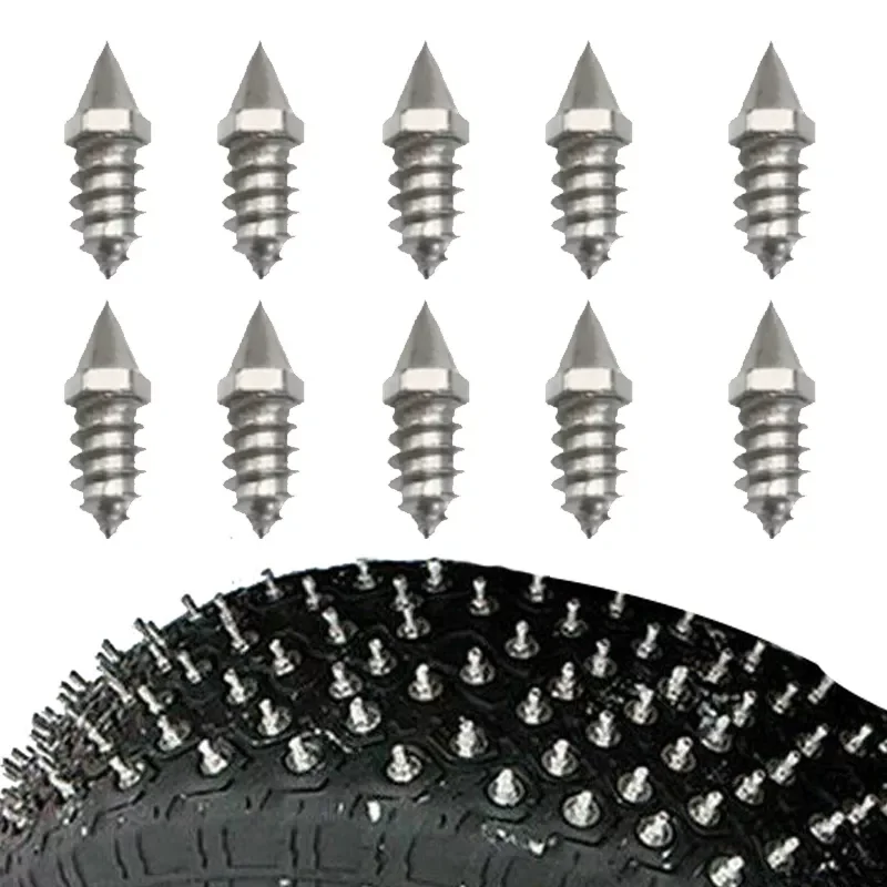 

10Pcs Car Alloy Tire Studs Anti-Slip Screws Nails Auto Motorcycle Bike Truck Off-road Tyre Anti-ice Spikes Snow Sole Tire Cleats