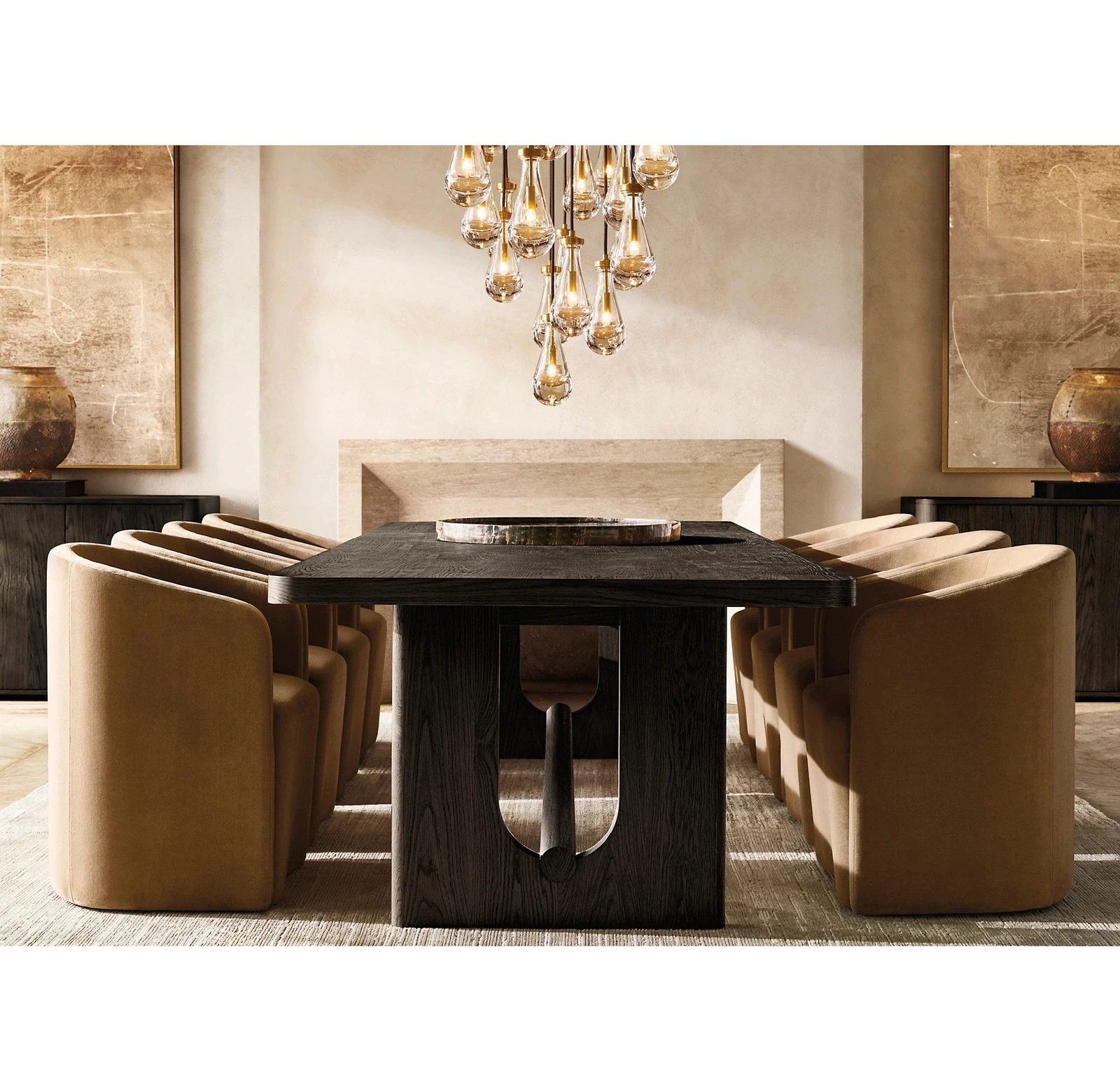 Современная домашняя мебель из массива дуба 6 8 10 мест прямоугольный деревянный