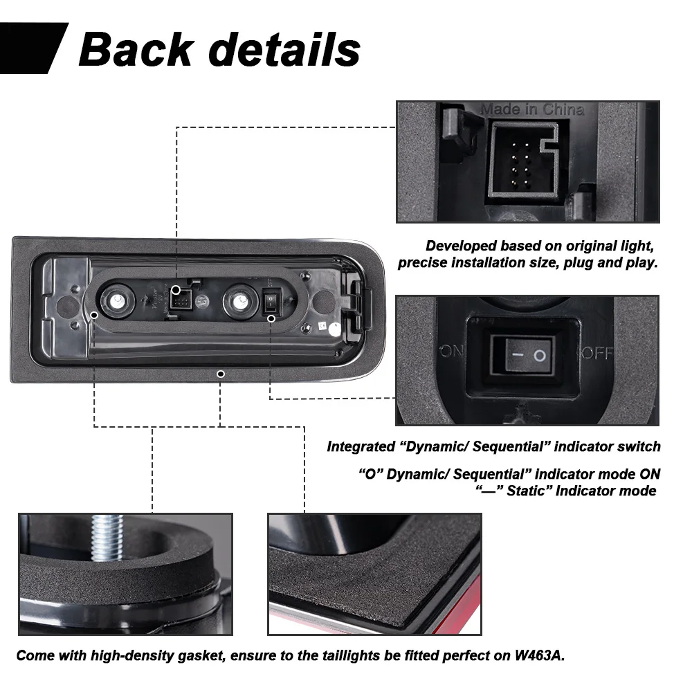 Светодиодные задние фонари для Mercedes-Benz W463A G500 G550 G63 AMG 2018 2019 2020 2021 2022 2023 2024 W465 2025