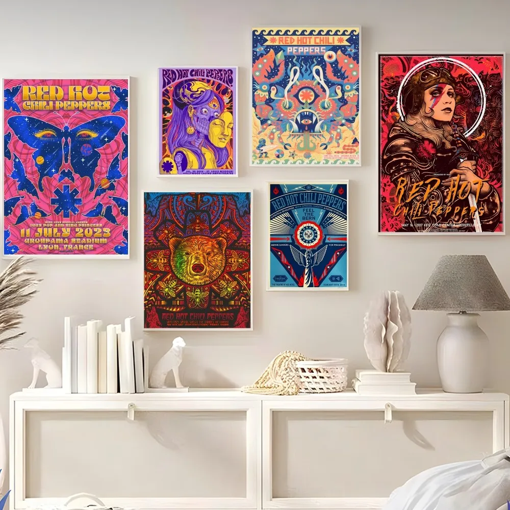 Красный Горячий Чили Классический Винтажный Постер Популярная Рок-группа