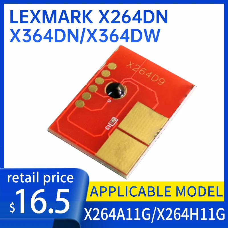 

Lexmark x264dn x364dn x364dw powder bin x264a11g x264h11g chip