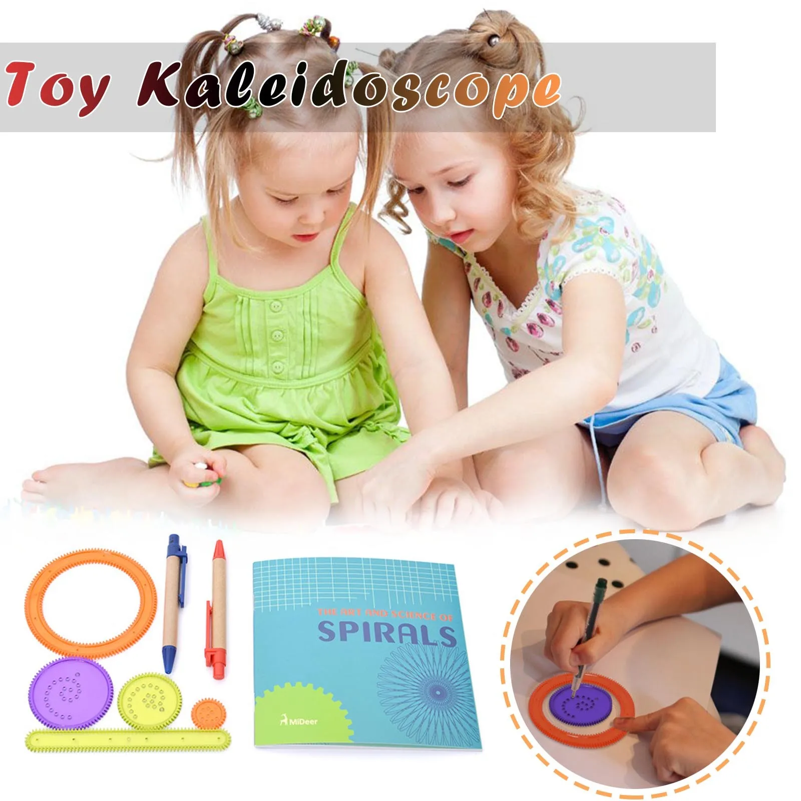 

5ml Flower Ruler Spiral DIY Painting Art Set Multi-function Magic Puzzle Gear Set Geometric Drawing Tool Graffiti Children's Toy