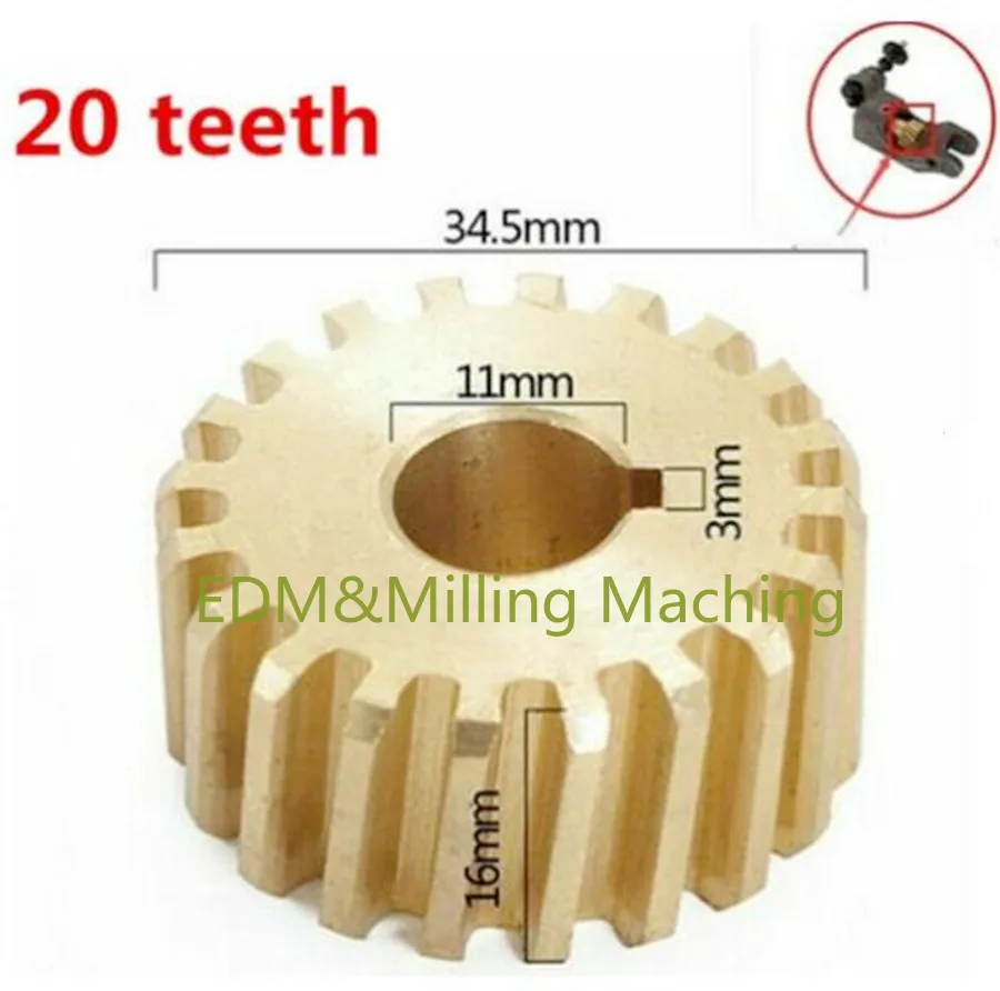 

CNC Turret Milling Machine Part B08 Feed Copper Worm The Mill Gear For Bridgeport Mill Tool
