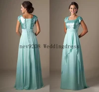 chiffon modest bridesmaid dresses short sleeves long evening maids of honor dresses simple a line wedding guests dresses